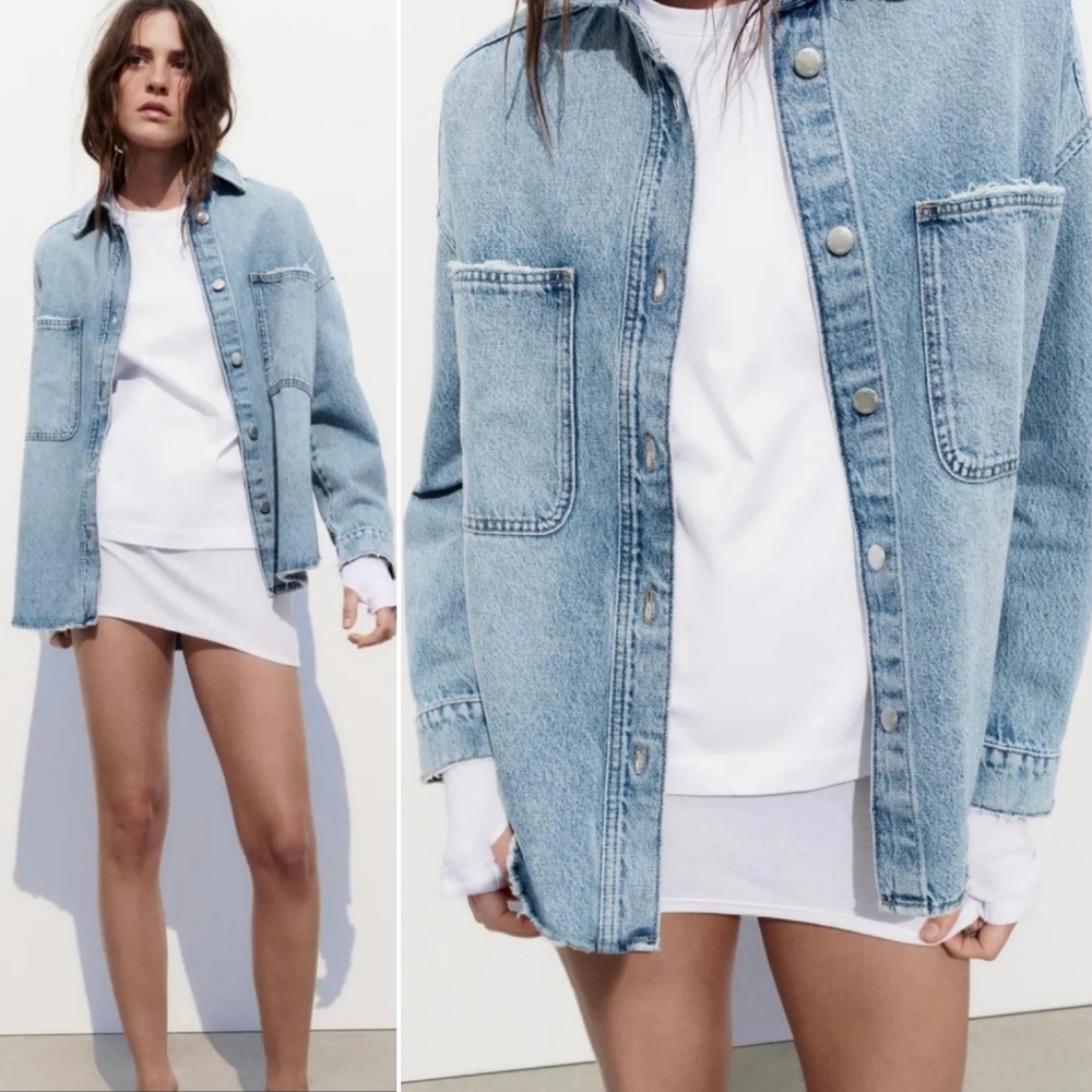 Zara Classic Denim Blue Jacket